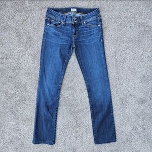 Hudson Ginny Crop Straight Jeans Dark Wash Denim Slight Stretch Women's Size 27